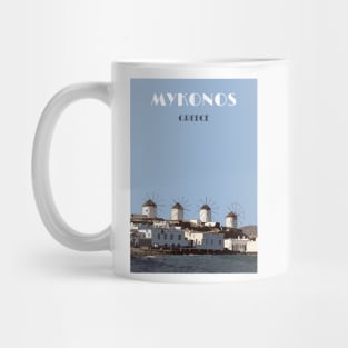 Mykonos Travel Poster Print Mug